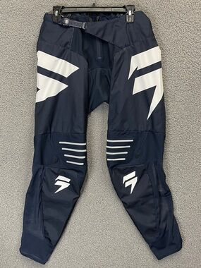 Shift 3LACK Label Strike Motocross Race Pants Mens Size 32 Navy White Belted